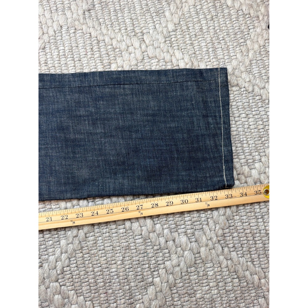 Levis 501 Original Straight Jeans Mens 34x34 Dark Indigo Rigid Cotton Button Fly - Picture 8 of 8